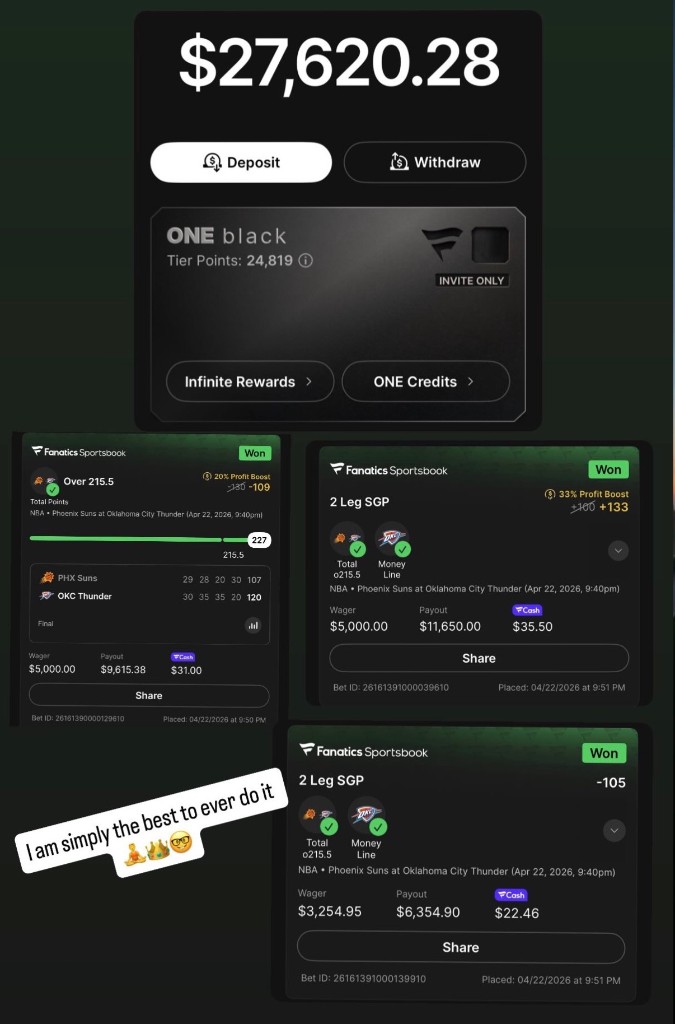 $27,620 balance and winning slips